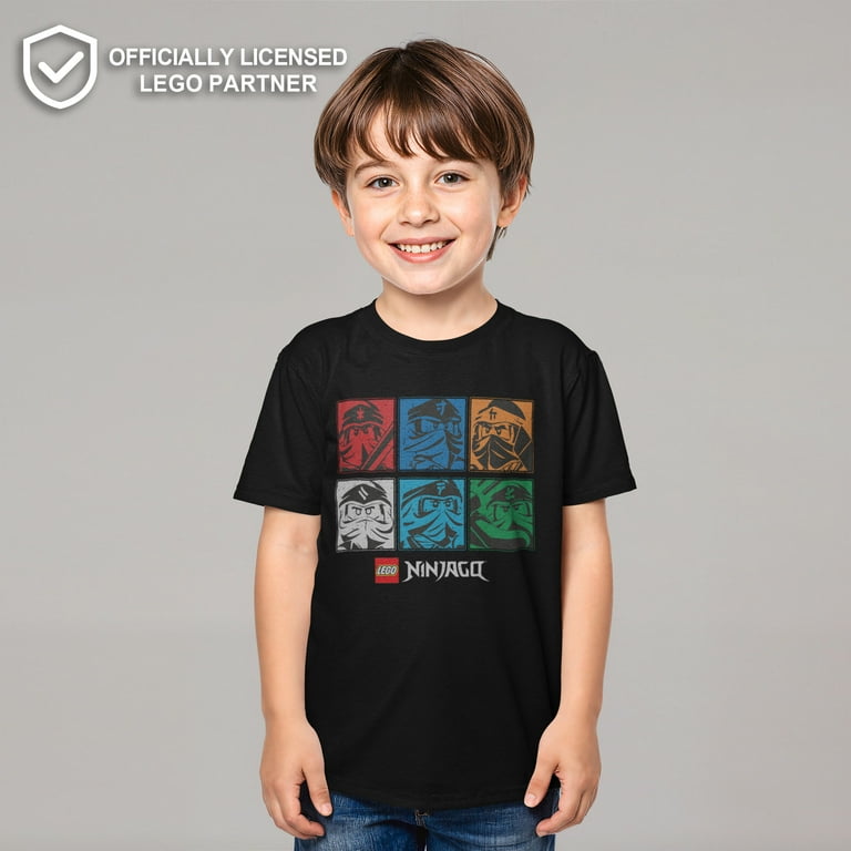 Fifth Sun Boy's LEGO Ninjago Character Portraits Graphic Tee Black