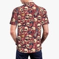 thumbnail image 2 of Polo Shirts for Men, Skull record Guitar music Cuteness Casual Mens Polo Shirts Short Sleeve Button Down Classic Mens Golf Polo Shirts, 2 of 7