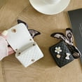 thumbnail image 4 of Mini Bag Compatible with Airpods Pro (2019),Airpods Pro 2 (2022),AirPods 3rd,2nd,1st Generation Case for Women,Cute Leather Cover with Crossbody Strap (Black), 4 of 7