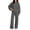 Dark Gray, variant on Stralyhd Two Piece Womens Sets Travel Vacation Long Sleeve Outfits 2026 Fall Wide Leg Sweatsuit Fashion Casual Lounge Sets Gray L