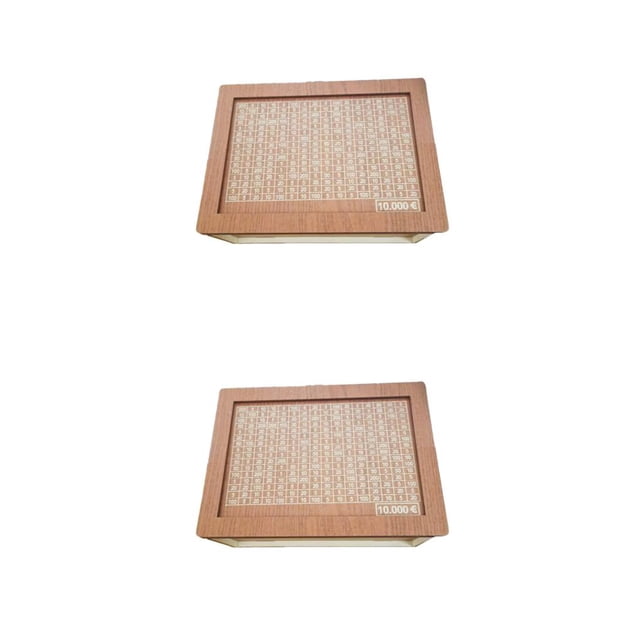 Naiovety Wood Teach Kids Responsabilidad financiera Caja de dinero imprescindible para ahorrar dinero La es resistente 10000 euros 10000 euros 2Conjunto