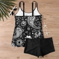thumbnail image 5 of Frostluinai Women's Boho Tankini Swimsuit Vintage Graphic Print Two Piece Bathing Suit with Boyshorts Adjustable Strap Beach Swimwear Gifts, 5 of 6