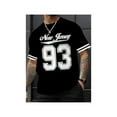 thumbnail image 1 of Graphic Print Casual T-Shirt New Jersey Graphic Print Men's Casual T-Shirt Crew Neck Short Sleeve Polyester Blend Machine Washable Perfect for Summer Sports Leisure, 1 of 6