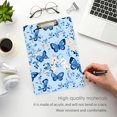 thumbnail image 5 of Plastic Clipboard Acrylic Hanging Clip Board with Gold Low Profile Office School Supplies 12.5x9 Blue Butterflies and Flowers, 5 of 9