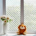 thumbnail image 4 of 45×200 cm Anti-Peek Window Film Blackout Window Film Diagonal Stripe Pattern Window Film Electrostatic Film Non-Adhesive Anti-UV Window Film for Kitchen Home Office, 4 of 5