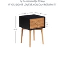 thumbnail image 6 of Harper Nightstand Side Accent or End Table with Storage, 1, Black/Brown, 6 of 6