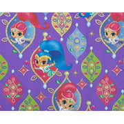 Angle View: Gift Wrapping Paper Gift Wrap Roll 65 sq ft Girl's Cartoon Character Shimmer and Shine
