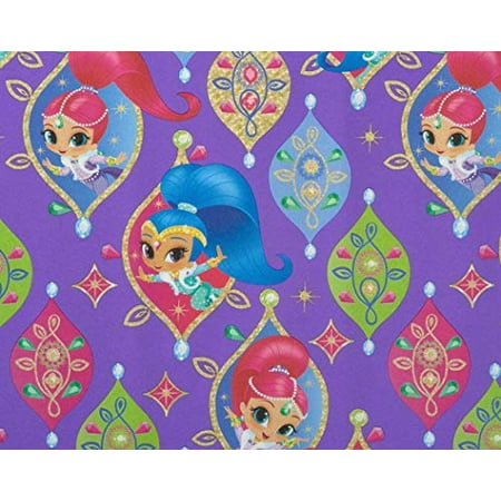 Gift Wrapping Paper Gift Wrap Roll 65 sq ft Girl's Cartoon Character Shimmer and Shine