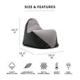 thumbnail image 3 of Big Joe Warp Bean Bag Chair, Grey/Black Spandex and Smartmax, Durable Polyester Nylon Blend, 2.5 feet, 3 of 9