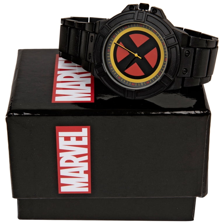 Marvel X-Men Symbol Watch Face with Black Metal Band - Walmart.com
