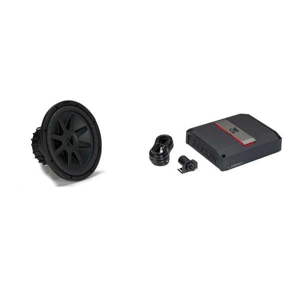 Kicker 50CVX122 CompVX 12" Sub, Dual 2-Ohm & 51LX8501 Mono Amp Bundle