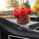 thumbnail image 3 of Mini colgantes de decoración de flores divertidas plantas de ganchillo accesorios para el Interior del coche, 3 of 6