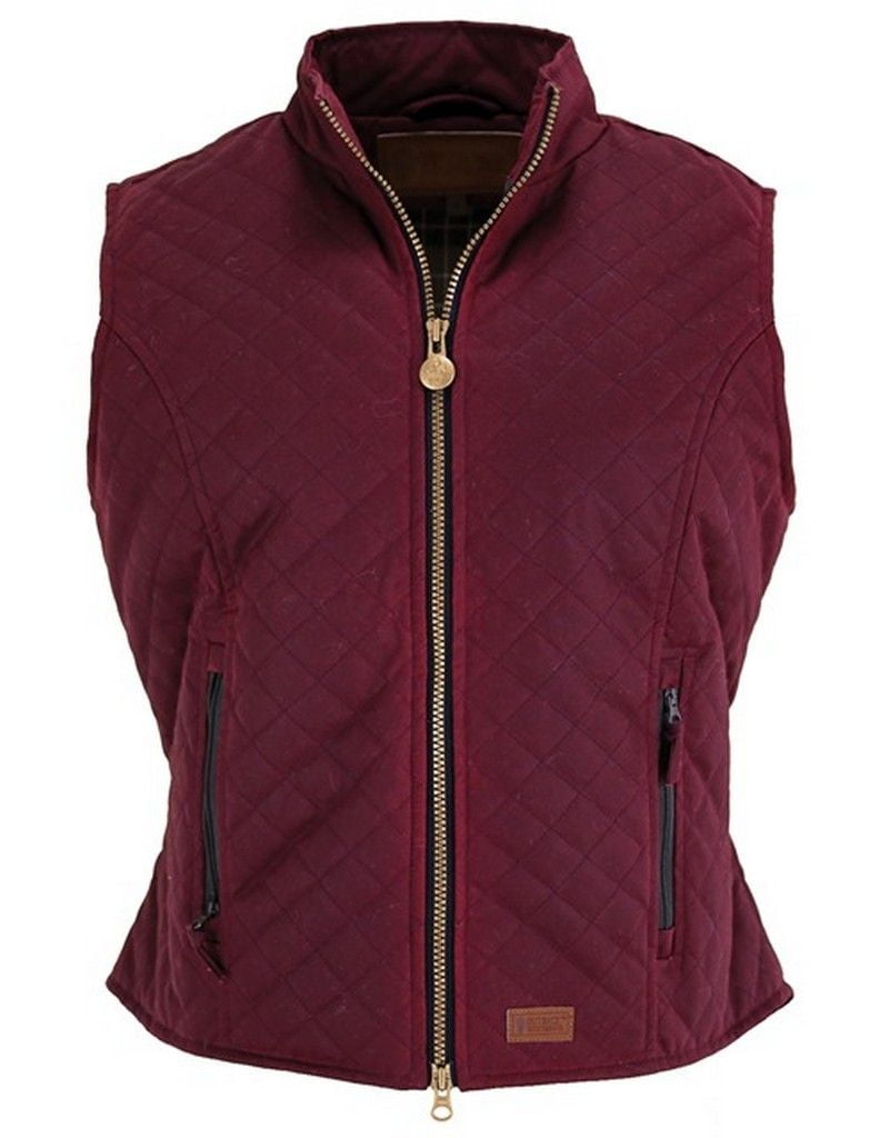 Outback Trading Vest Womens Quilted Zipper Oilskin Princess 2177