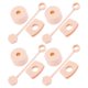 thumbnail image 1 of Accesorios para vasos con tapa para pajita, tapas cuadradas y redondas, juego de tapones de silicona antiderrames de color rosa, 1 of 8