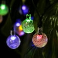 thumbnail image 4 of Cadena de luz solar de 5M 20 LEDS, bola de iluminación exterior blanca, cadena de luz exterior Luces de Navidad a prueba de agua para fiesta, Navidad, exterior, decoración de la casa (color) Adepaton LN-0306, 4 of 5
