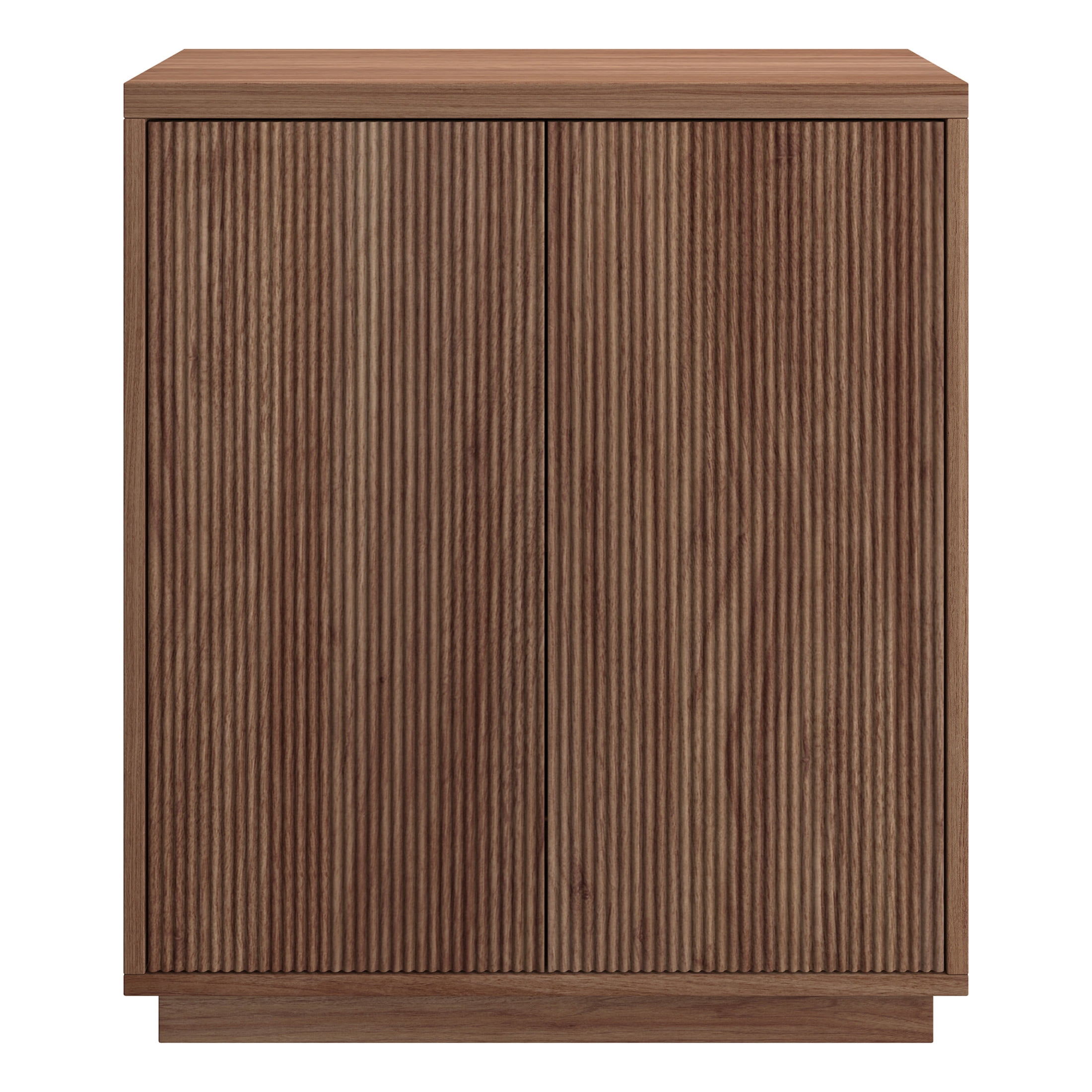 Evelyn&Zoe Modern/Contemporary 28" Wide Satin Walnut Accent Cabinet