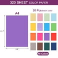 thumbnail image 2 of Unique Bargains 320 Pcs Card Stock Paper A4 Card Stock Construction Paper 16 Assorted Colors for Scrapbook DIY Craft, 2 of 7