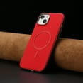 thumbnail image 6 of Allytechgroup iPhone 15 Plus Case with Magnetic Ring, Compatible with Magsafe Slim Back Cover Flannel Inner Lining Shockproof Protective Phone Case for Apple iPhone 15 Plus, Red, 6 of 6