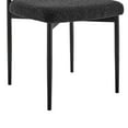 thumbnail image 2 of Shannon Dining Chair with Matte Black Iron and Black Fabric - Set of 2, 2 of 12