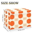 thumbnail image 5 of Yayeee Collapsible Cube Storage Bin with Lid Fabric Closet Decorative Basket with Handles, Orange Geometric Circles, 5 of 7