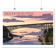 thumbnail image 2 of Whidbey Island, Washington, Deception Pass Bridge at Sunset (9x12 Wall Art Print, Home Decor), 2 of 3