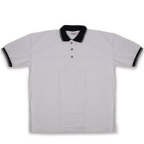 Christmas Central Men's White Knit Pullover Golf Polo Shirt - Small