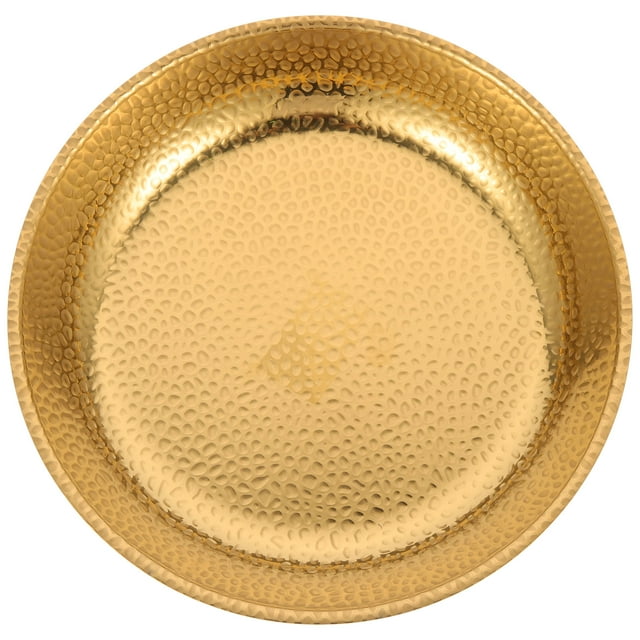 Assiette Ronde Assiette en Acier Inoxydable Assiette Vintage Assiette en Métal Assiette de Camping