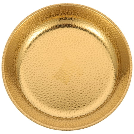 

Hemoton Round Plate Stainless Steel Dish Vintage Dish Metal Plate Camping Plate