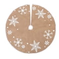 thumbnail image 4 of Falda para árbol de Navidad Joiedomi, 36 cm, rústica, de arpillera con copo de nieve, 4 of 7