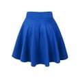 thumbnail image 2 of MBJ WB669 Womens Basic Versatile Strechy Flare Skater Skirt XL ROYAL_BRITE, 2 of 4
