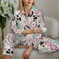 thumbnail image 6 of Pajamas for Women Set - West Cowgirl Disco Comfy Long Sleeve Button Up Pajama Sets for Women 2 Piece, Soft Sleepwear Nightwear Pjs Lounge Sets for Women with Pockets, 6 of 6