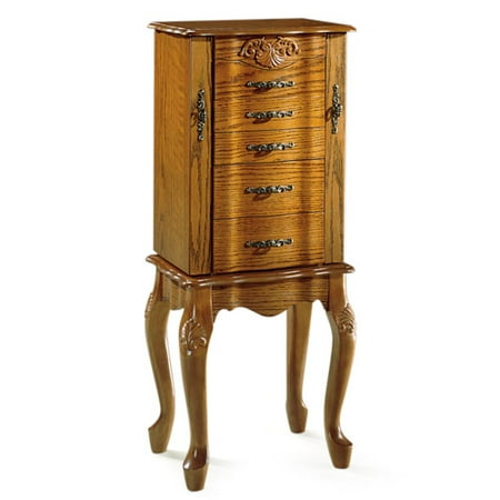Nostalgic Oak Jewelry Armoire