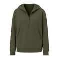 thumbnail image 4 of Women's Hoodie Oversized Half Zip Hoodie â Long Sleeves Trendy Pullover with Hood, Cozy Casual Athletic Top for Fall Winter Fashion Outerwear Comfort, 4 of 4