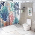 thumbnail image 7 of Orinice  Shower Curtain,Nautical Coastal Shower Curtains for Bathroom Ocean Beach Seashell Starfish Shower Curtain Sets Marine Underwater Fabric Waterproof Bathroom Curtain Decor  36x72, 7 of 7