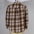 thumbnail image 3 of Wancir Womens Button Down Flannel Shirts Long Sleeve Plaid Shackets Business Casual Blouse Top, 3 of 8