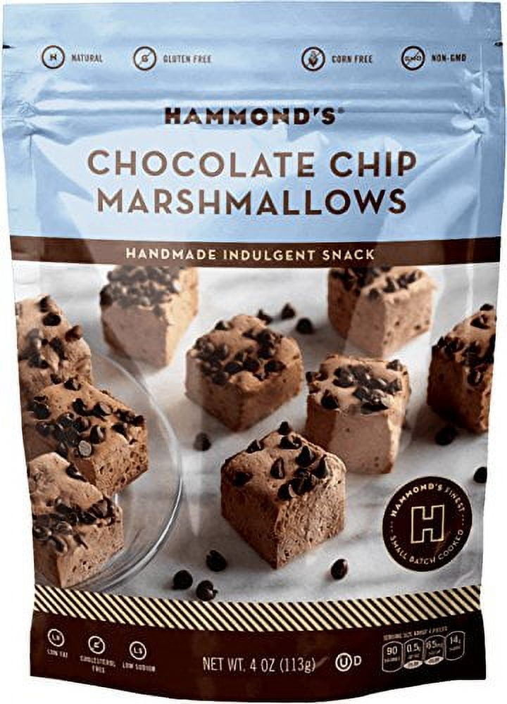 (3 pack) Hammond's Chocolate Chip Marshmallows 4 oz - Gluten-Free, Soy-Free, Dairy-Free Treats