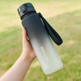 thumbnail image 2 of Pava Botella de agua para deportes motivacionales de 500 ml / 1000 ml con marcador de tiempo Botella para beber a prueba de fugas para hacer ejercicio Gimnasio Ciclismo al aire libre Correr Senderismo Irfora Pava, 2 of 7