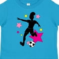 thumbnail image 4 of Inktastic Girl Playing Soccer Pink and Yellow Stars Girls Toddler T-Shirt, 4 of 5