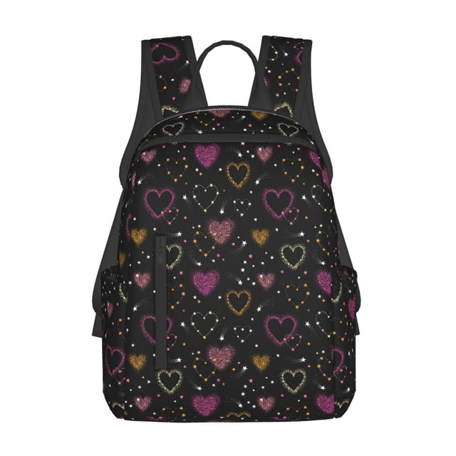 Balery Heart and Stars Mochila ligera para hombre y mujer: duradera e impermeable, ideal para la escuela, el trabajo, viajes y uso diario.