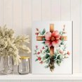 thumbnail image 2 of Qisvanset 12x16 Inch With Frame 2D Flat Wall Art Baby Girl Baptism Cross Nursery Dedication Home Decor, 2 of 8