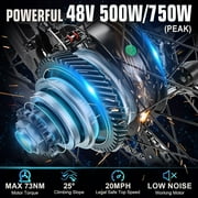 ANCHEER 500W Electric Bike for Adults 27.5 Electric Mountain Bike 3 Hours Fast Charge, Ebike for Adults with 48V 10.4Ah Removable Battery, Electric Bicycles LCD Display UL2849
