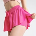 thumbnail image 3 of SWSMCLT Women's Active Skort Golf Tennis Skirt with Biker Fashion Elastic Waist Drawstring Shorts Active High Waist Running Workout Pleated Summer Flowy Rose Medium, 3 of 3