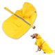 thumbnail image 1 of Chubasquero para perros grandes, abrigo impermeable ajustable para mascotas, chaqueta impermeable ligera, poncho con capucha con tira reflectante 2689, 1 of 6