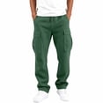 thumbnail image 5 of Cmtiyu Cargo Pants for Men, Casual Elastic Waist Drawstring Straight Leg Jogger Pants, Baggy Outdoor Work Pants with Multi Pockets, S-3XL, 5 of 8