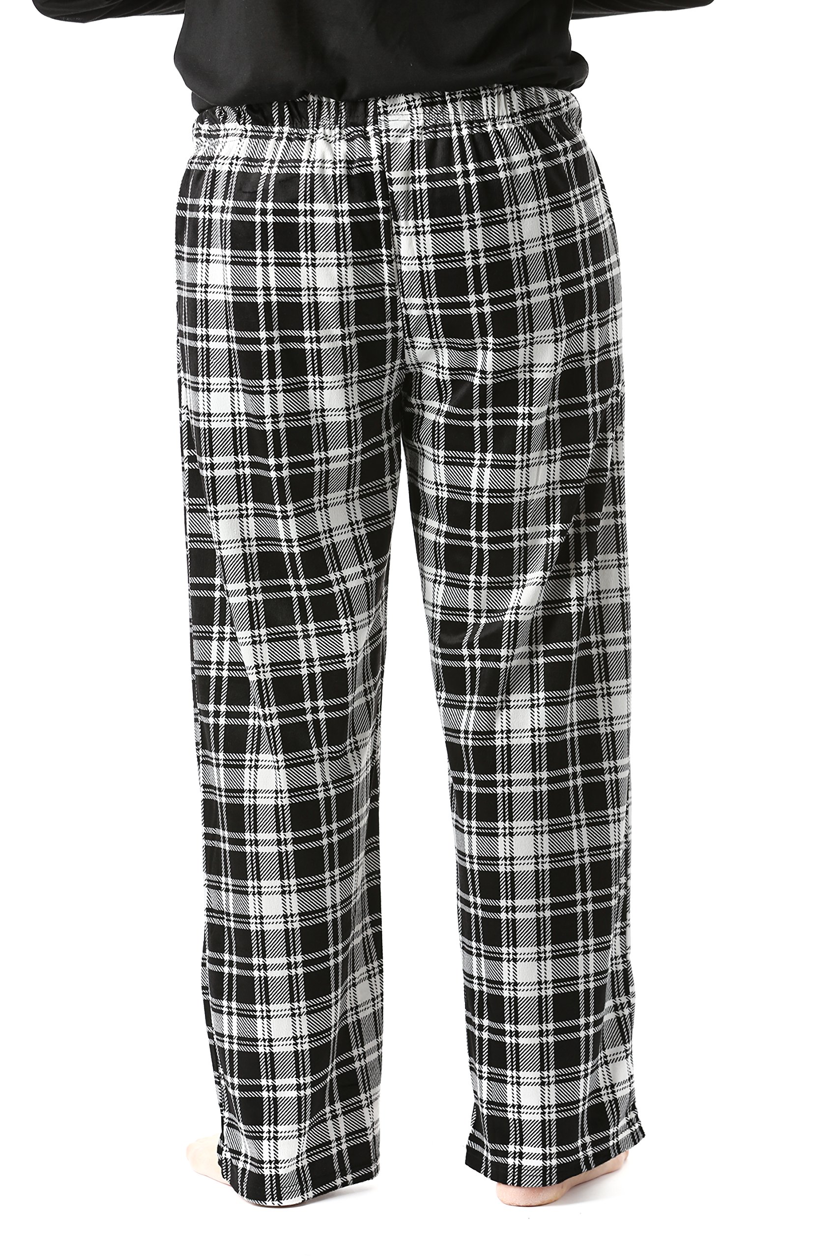 #FollowMe Fleece Pajama Pants for Men / Sleepwear / PJs (Black & White ...