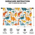 thumbnail image 2 of Blackout Kids Curtains,Cute Dinosaur Pattern Childrens Insulated Curtains Set Of 2,Bedroom Essentials,Toddler Room Decor 52x63in(132x160cm), 2 of 4