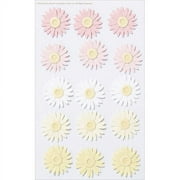 Martha Stewart Crafts Pink And Yellow Dimensional Daisy Stickers