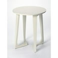 thumbnail image 1 of Butler Specialty Company Devin Round Low Profile Modern End Table - White, 1 of 2