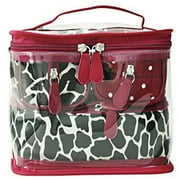 Modella Cheetah Beauty Case Set, Black/White, 4 count
