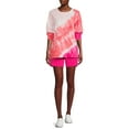 thumbnail image 2 of Silverwear Women's Tie Dye Sweatshirt and Shorts, 2-Piece Active Set, 2 of 6